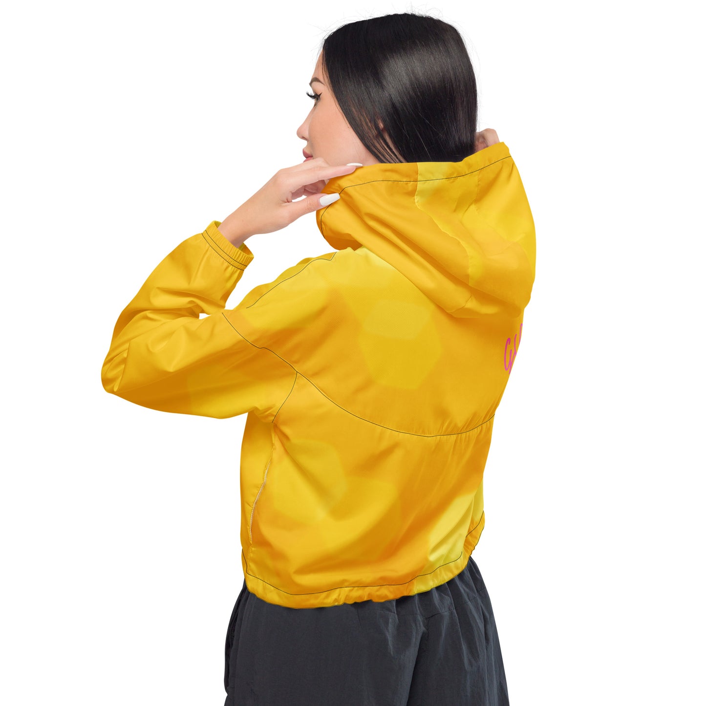 GymWidowz Women’s cropped windbreaker - Sunspot