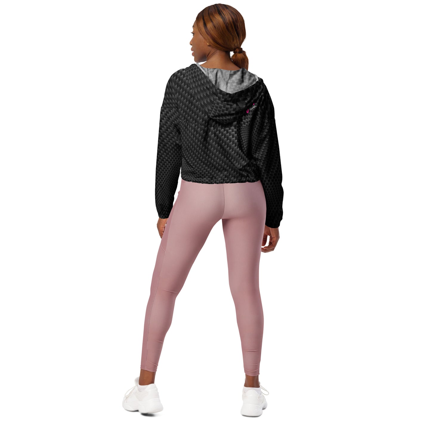 GymWidowz Women’s cropped windbreaker - Carbon Fibre