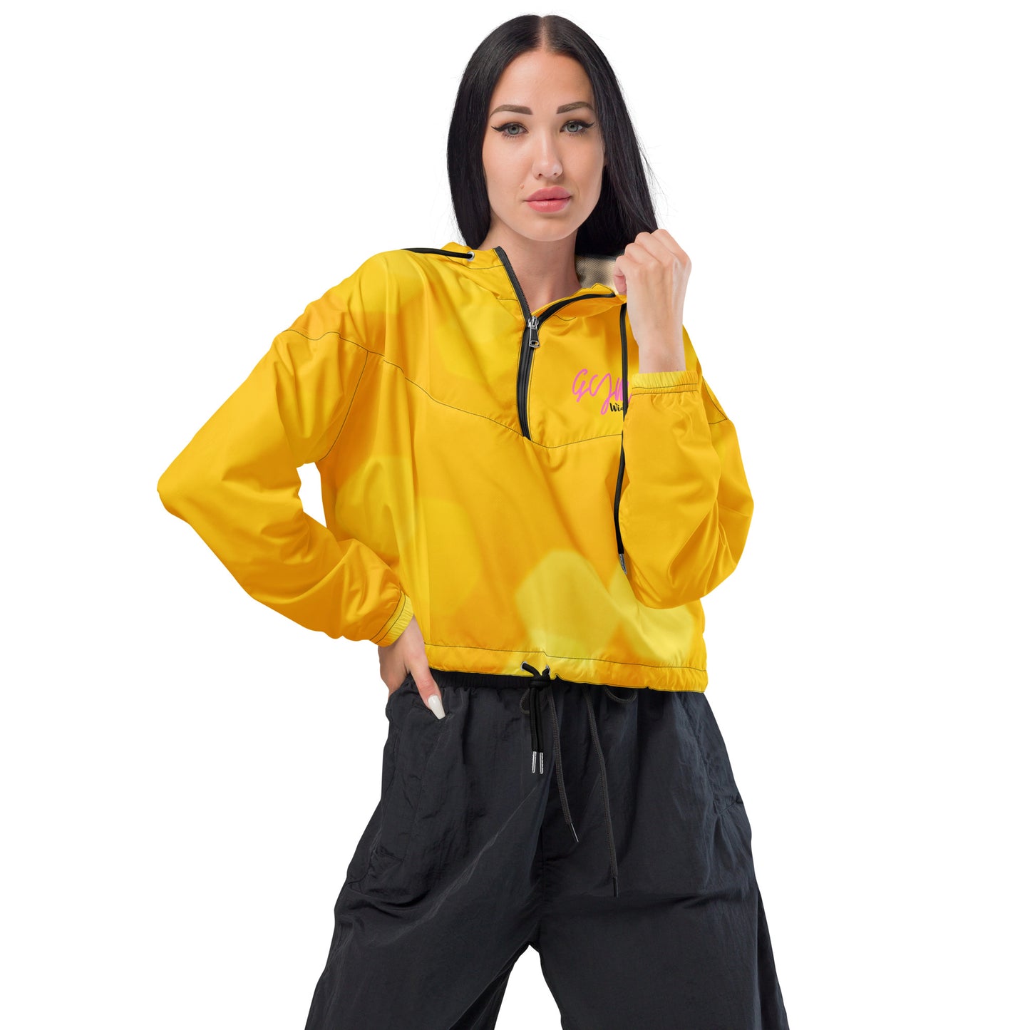 GymWidowz Women’s cropped windbreaker - Sunspot