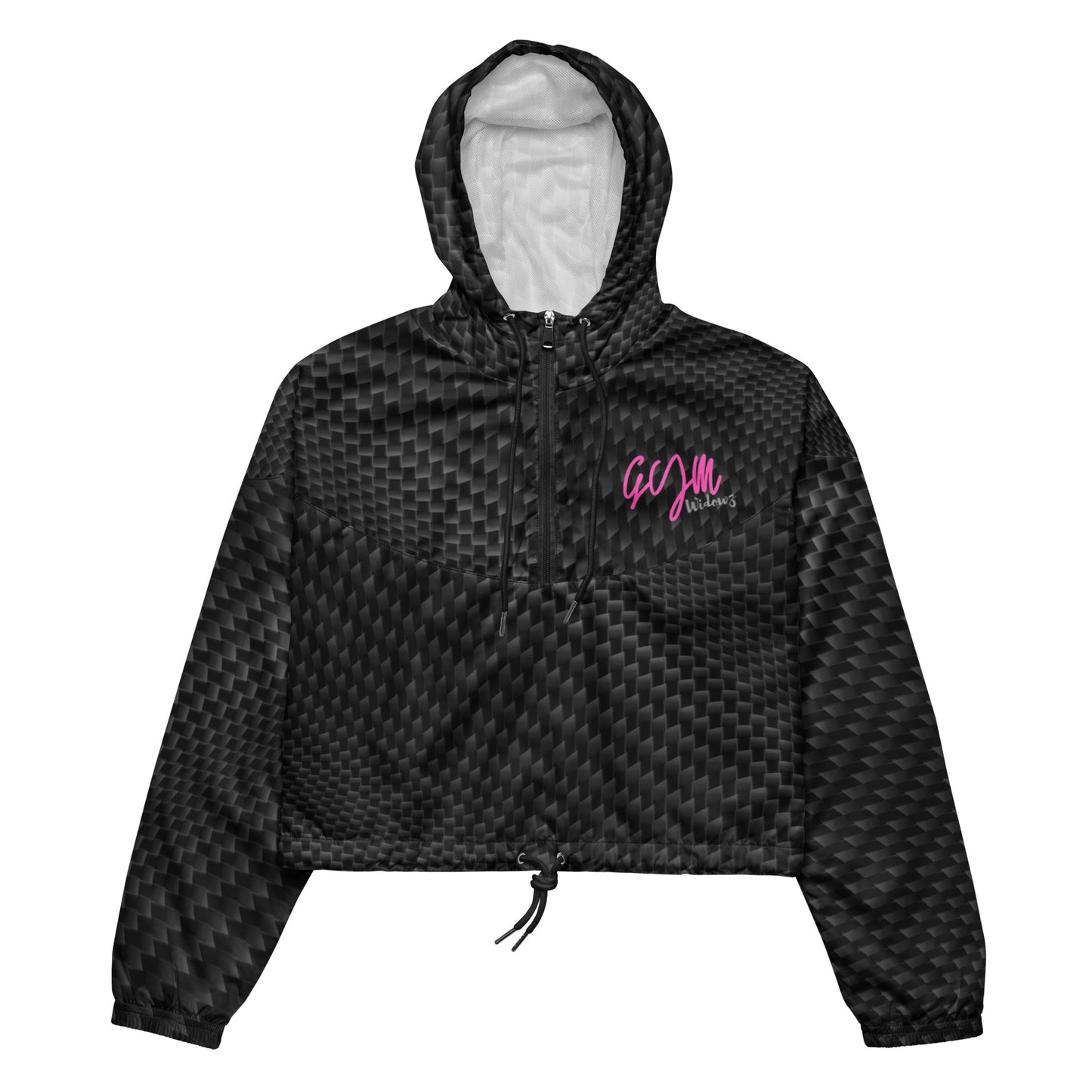GymWidowz Women’s cropped windbreaker - Carbon Fibre