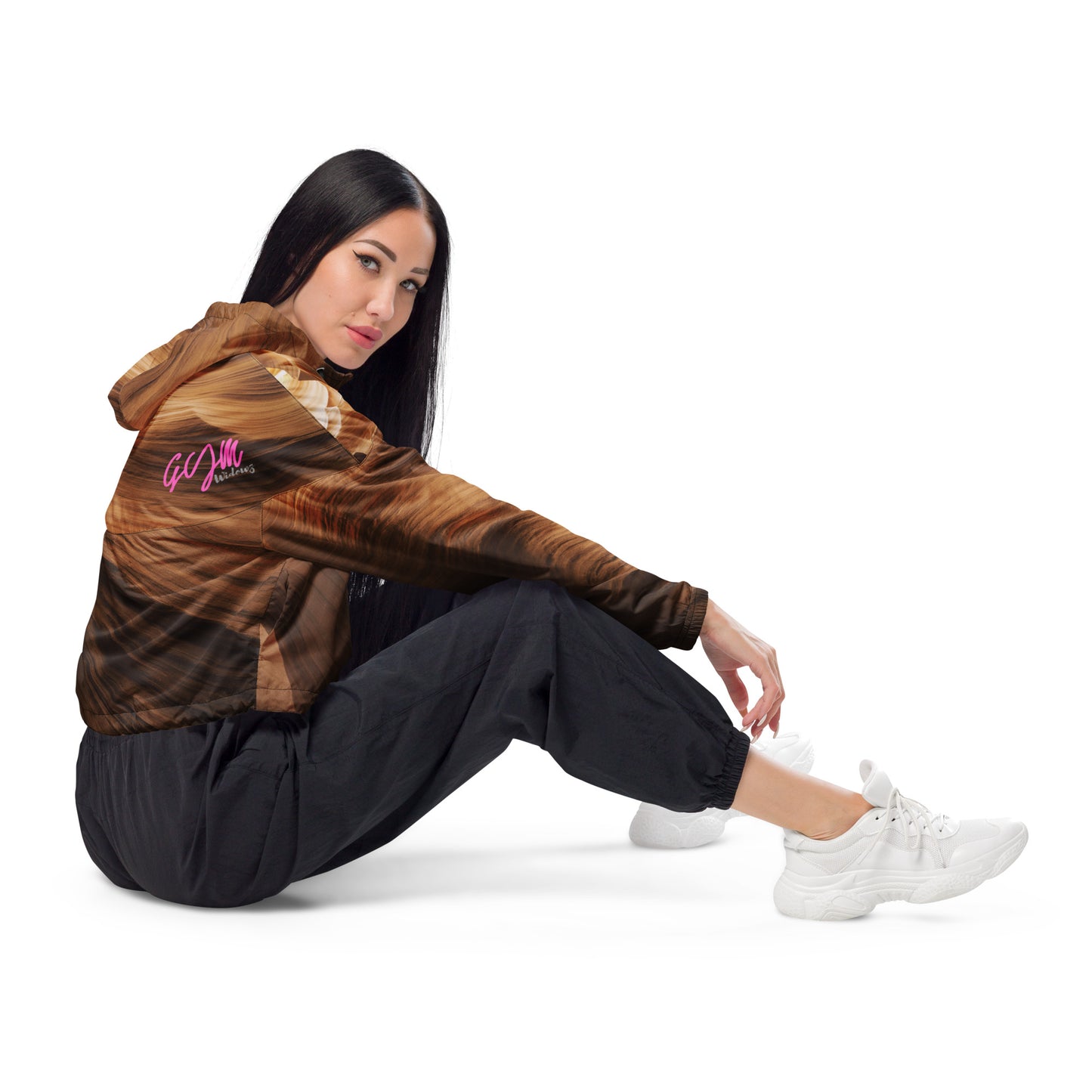GymWidowz Women’s cropped windbreaker - Phoenix