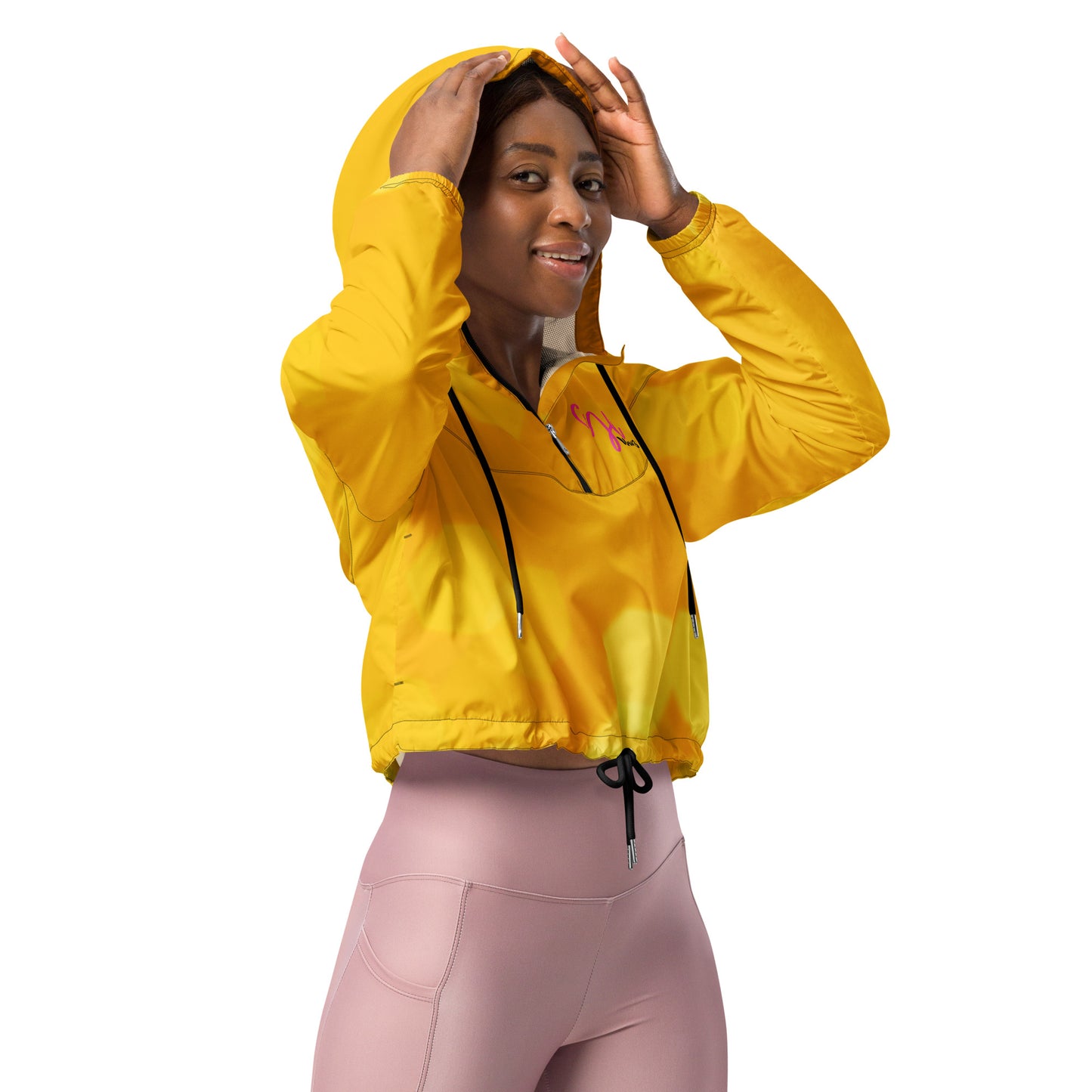 GymWidowz Women’s cropped windbreaker - Sunspot