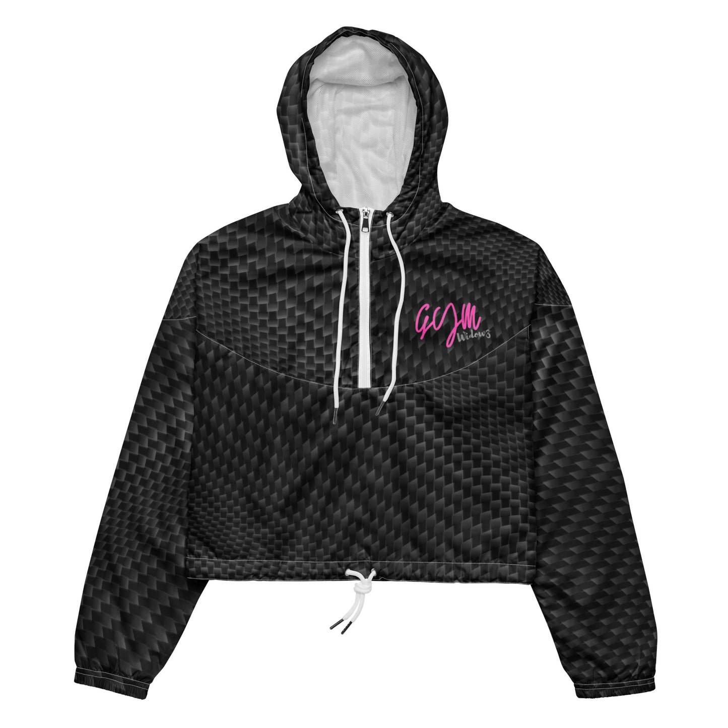 GymWidowz Women’s cropped windbreaker - Carbon Fibre