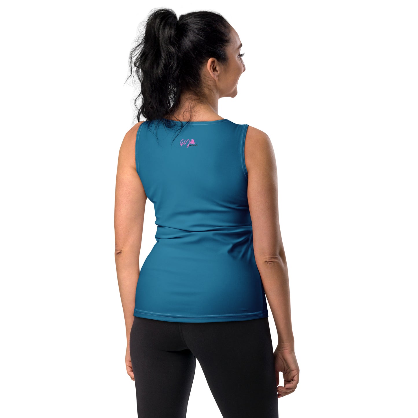 GymWidowz Sublimation Cut & Sew Tank Top - Cerulean Blue