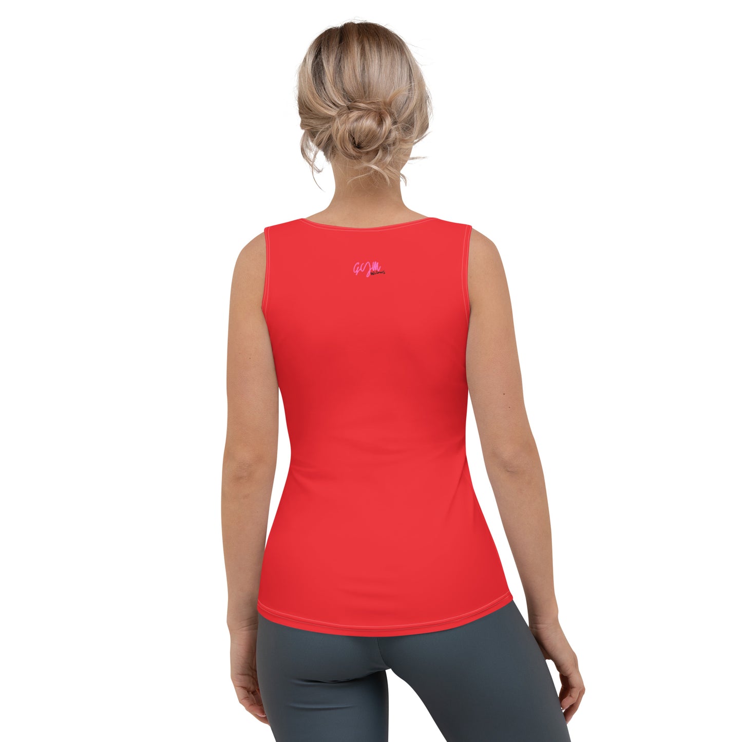 GymWidowz Sublimation Cut & Sew Tank Top - Red