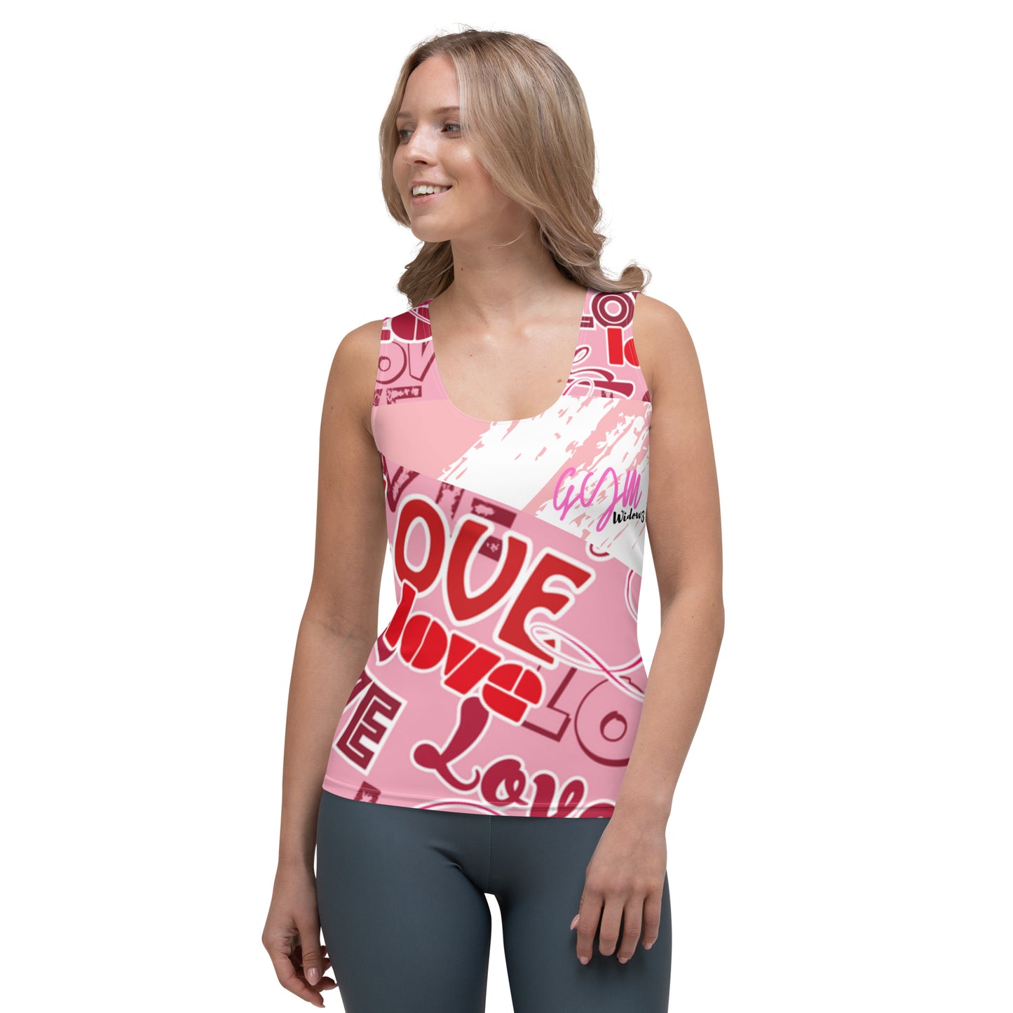 GymWidowz Cut & Sew Tank Top - Love Collection