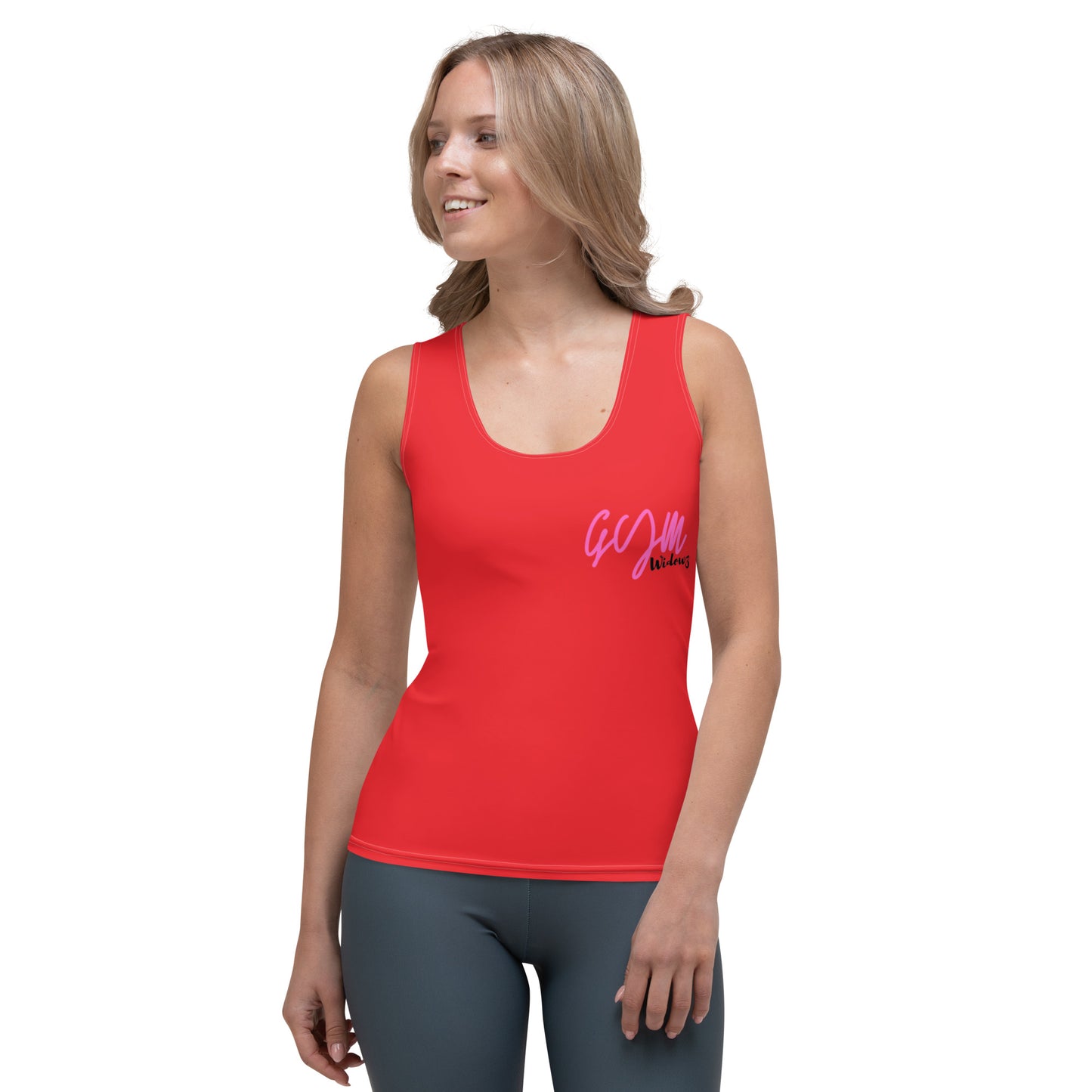 GymWidowz Sublimation Cut & Sew Tank Top - Red