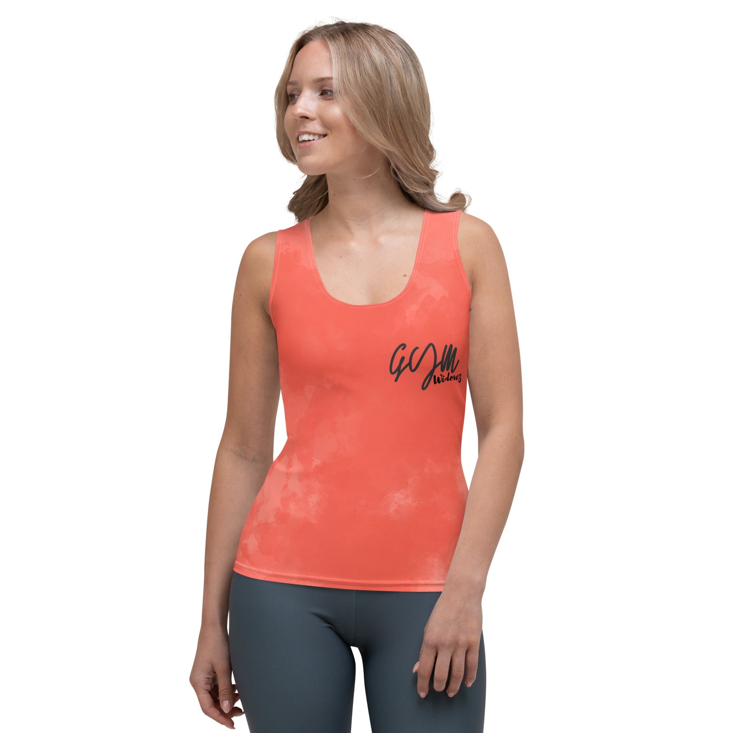 GymWidowz Sublimation Cut & Sew Tank Top - Coral