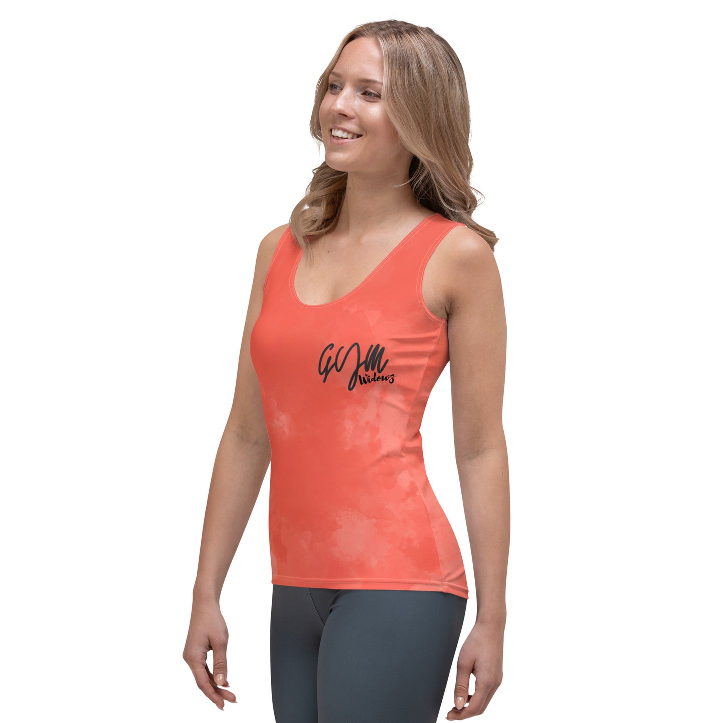 GymWidowz Sublimation Cut & Sew Tank Top - Coral