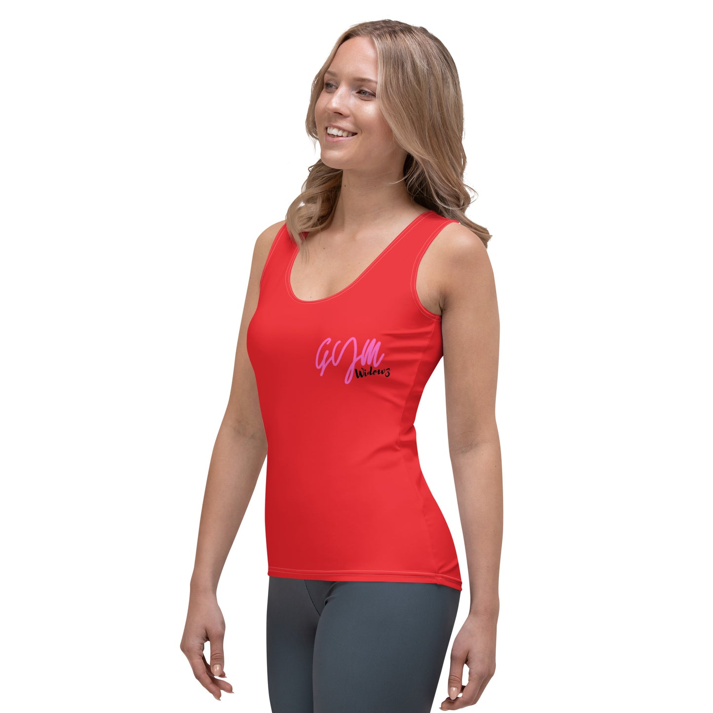 GymWidowz Sublimation Cut & Sew Tank Top - Red