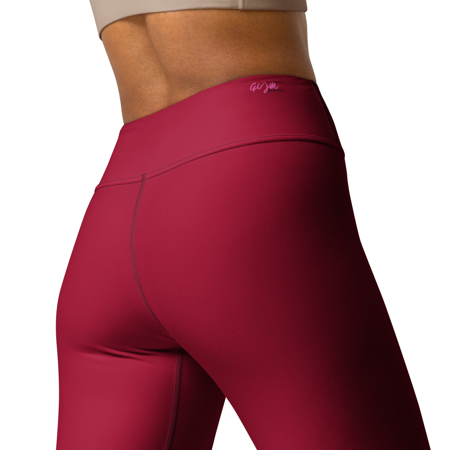 GymWidowz Yoga Leggings - Dark Red