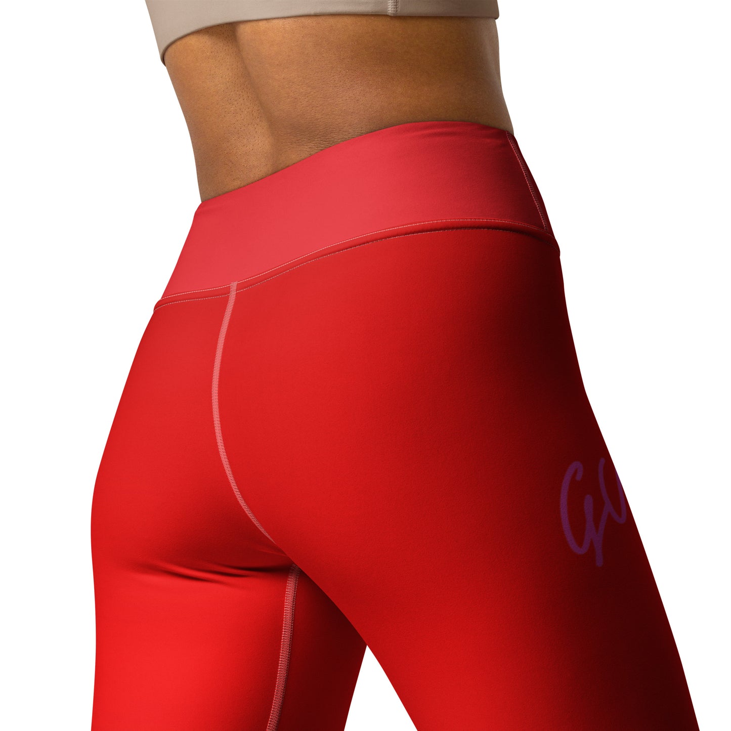 GymWidowz Yoga Leggings - Red Gradient