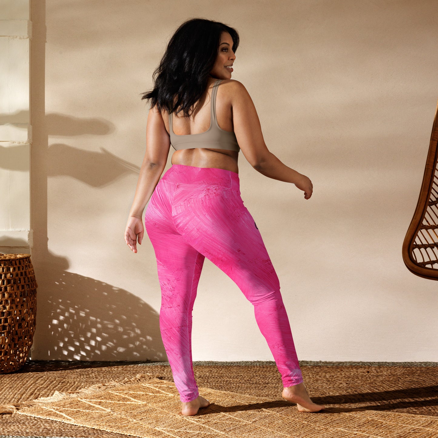 GymWidowz Yoga Leggings - Painted pink