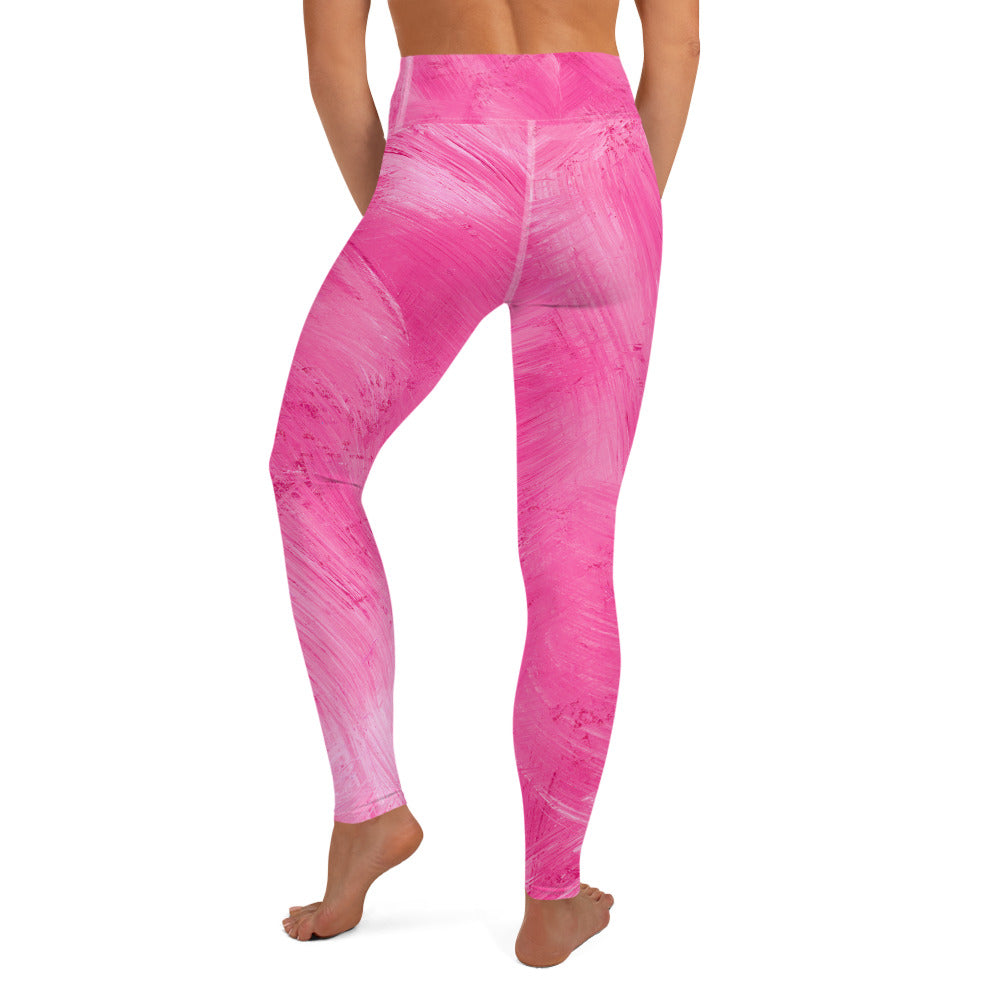 GymWidowz Yoga Leggings - Painted pink