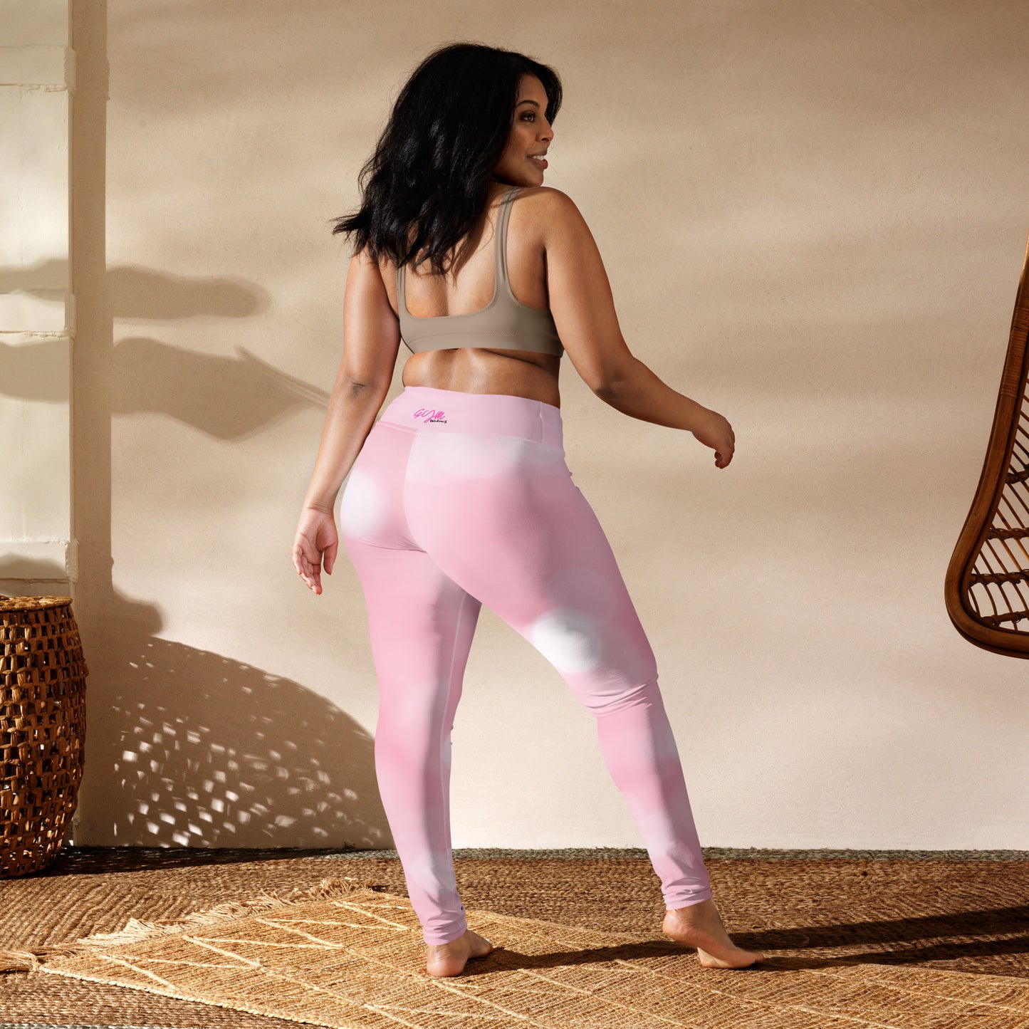GymWidowz Yoga Leggings - Pink Sparkle