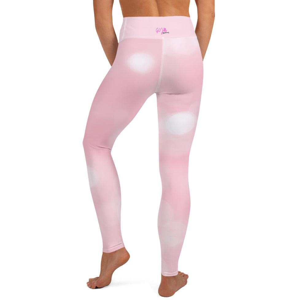 GymWidowz Yoga Leggings - Pink Sparkle