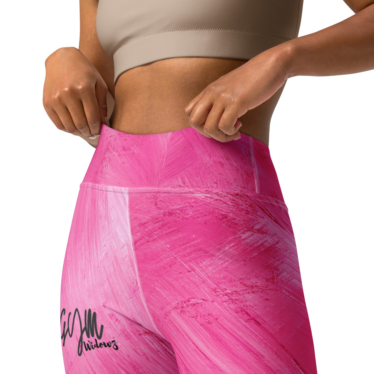 GymWidowz Yoga Leggings - Painted pink