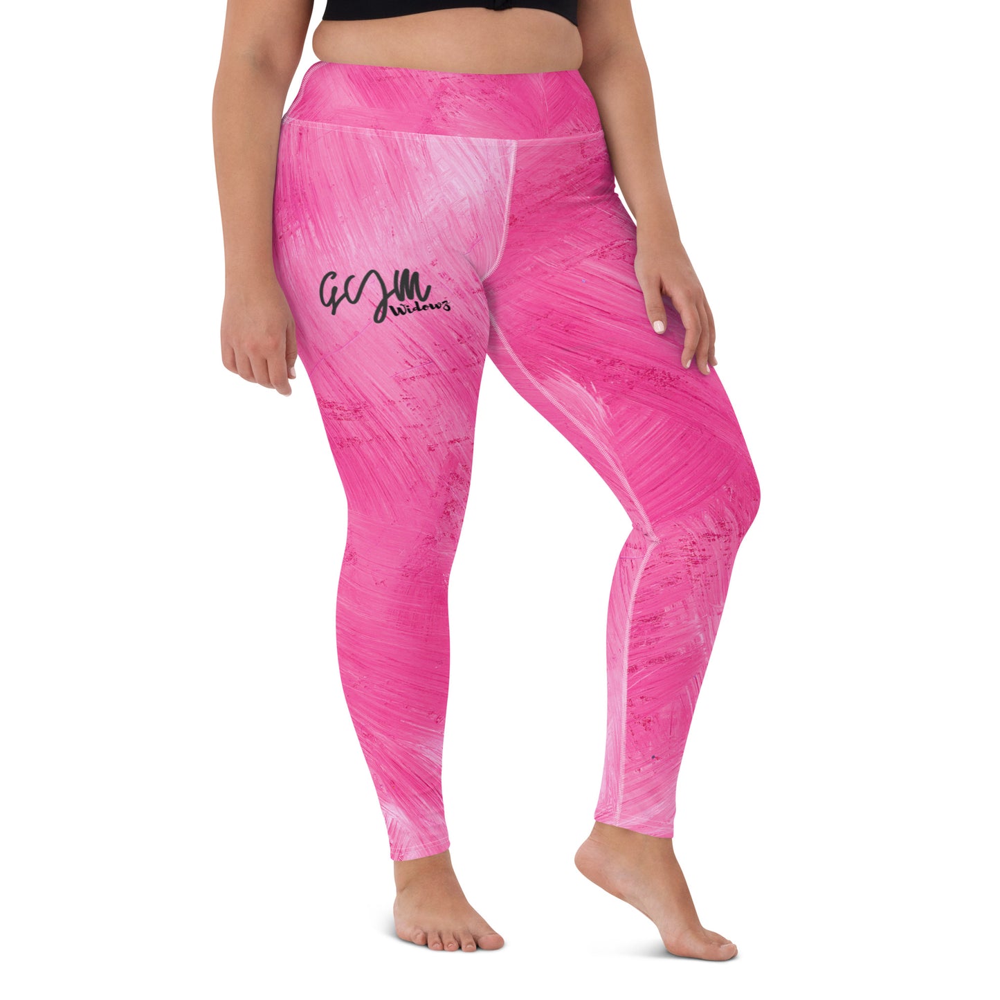 GymWidowz Yoga Leggings - Painted pink