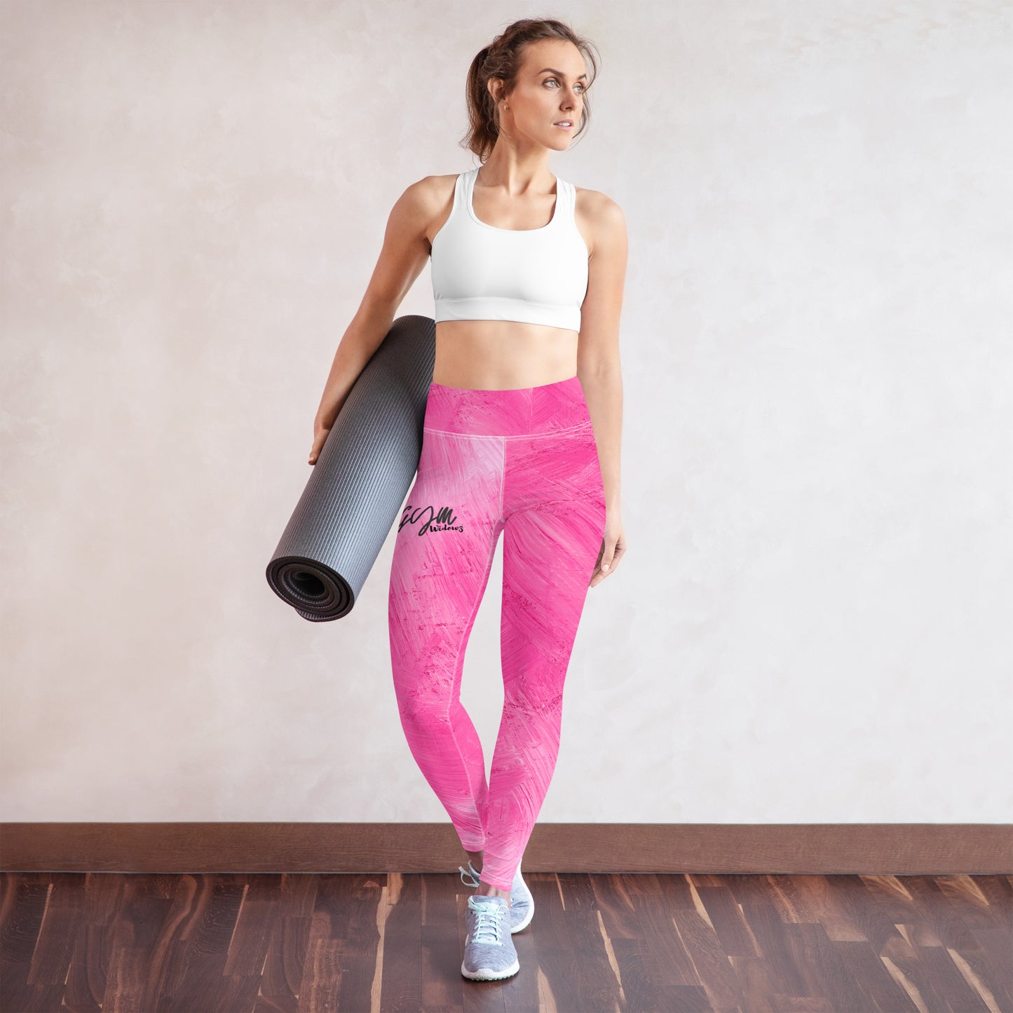 GymWidowz Yoga Leggings - Painted pink