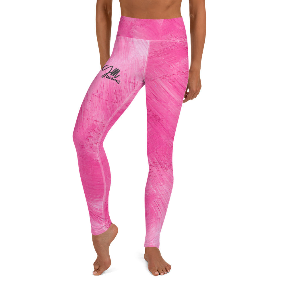 GymWidowz Yoga Leggings - Painted pink