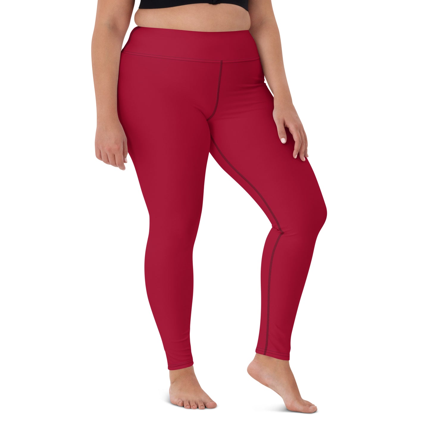 GymWidowz Yoga Leggings - Dark Red