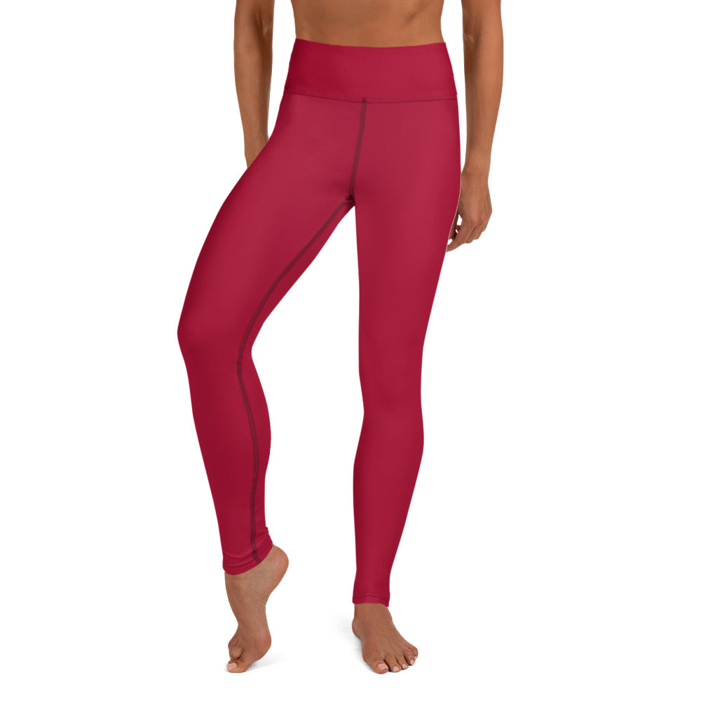 GymWidowz Yoga Leggings - Dark Red