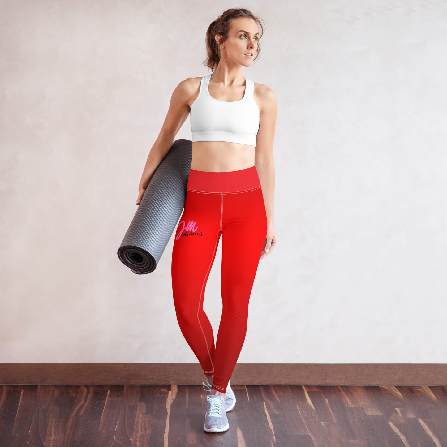 GymWidowz Yoga Leggings - Red Gradient