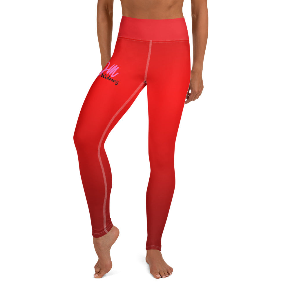 GymWidowz Yoga Leggings - Red Gradient