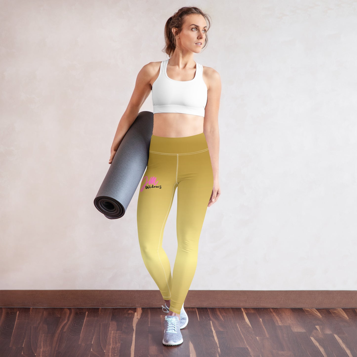 GymWidowz Yoga Leggings - Yellow Gradient