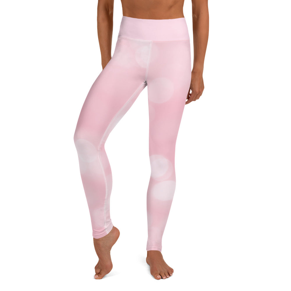 GymWidowz Yoga Leggings - Pink Sparkle