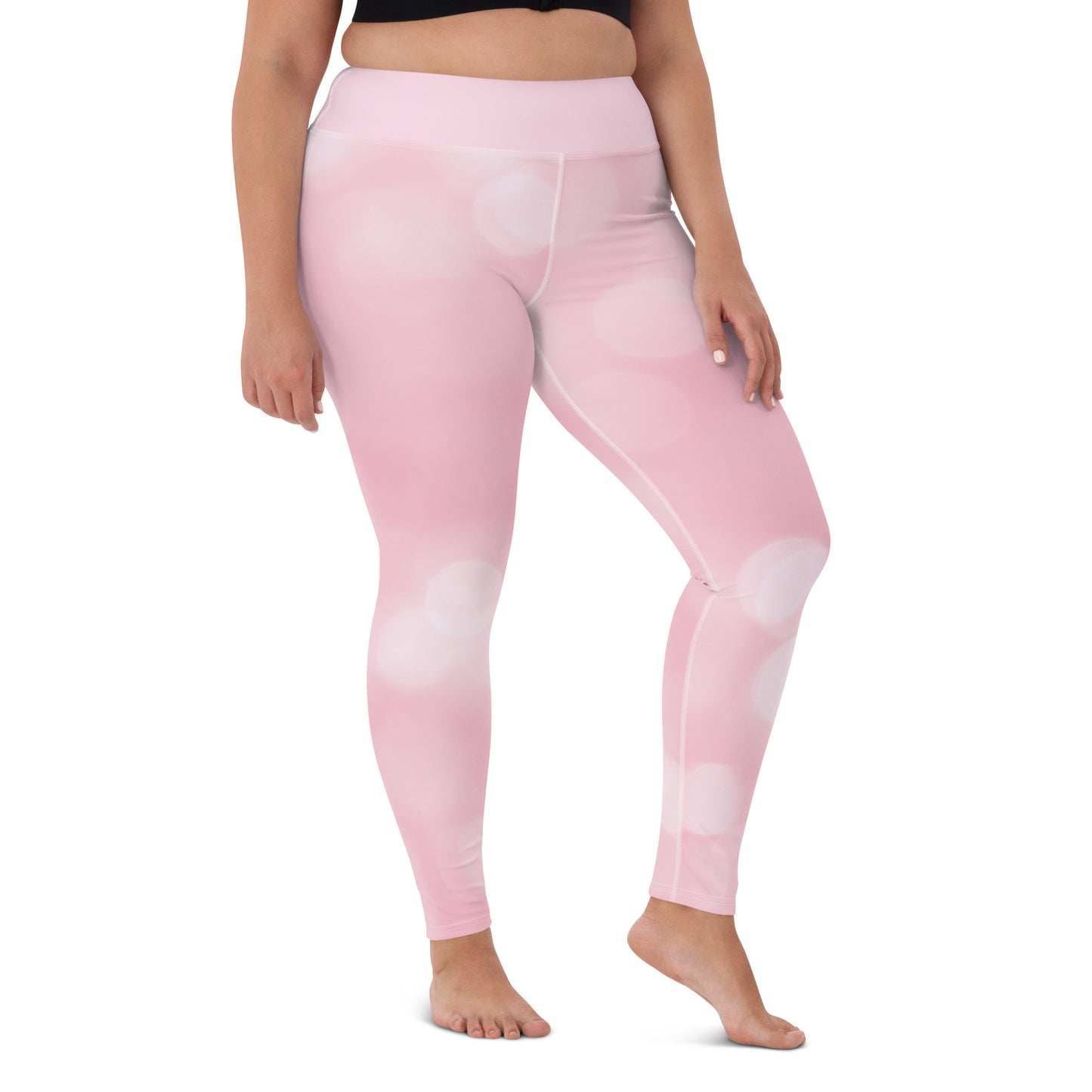 GymWidowz Yoga Leggings - Pink Sparkle