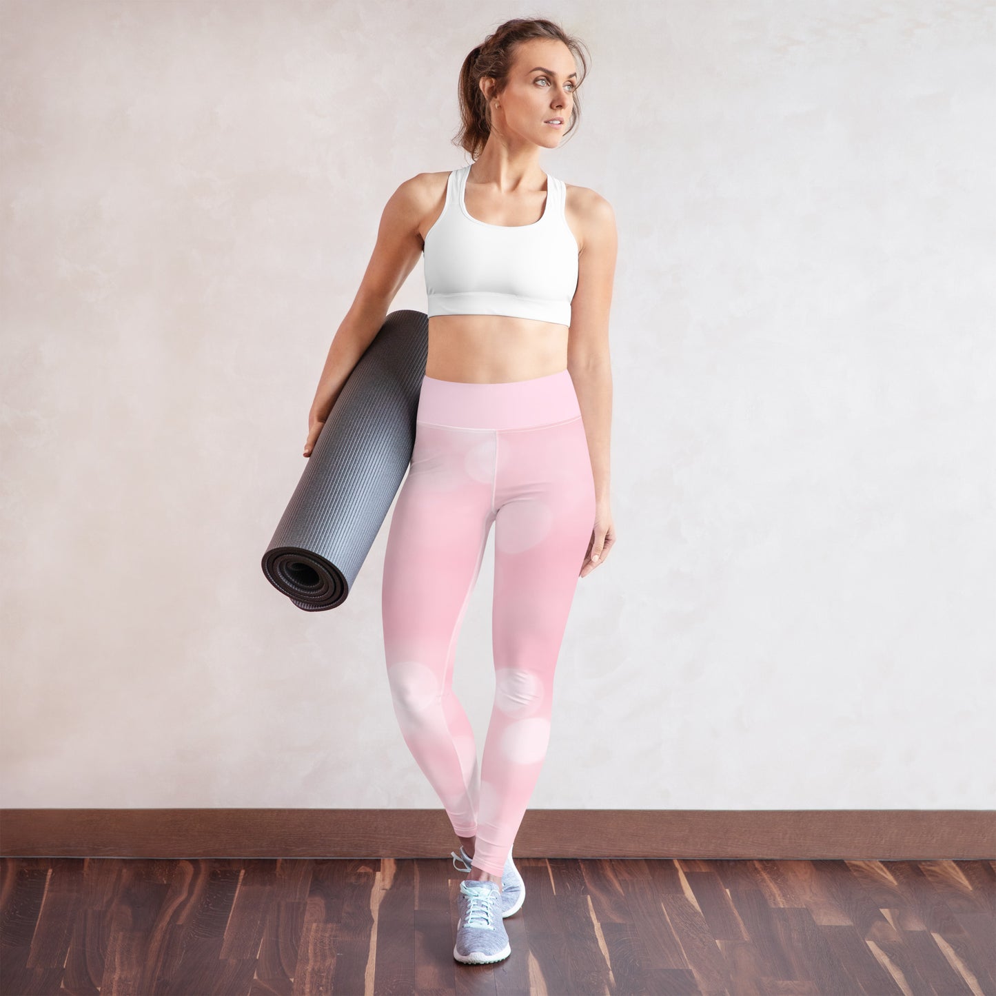 GymWidowz Yoga Leggings - Pink Sparkle