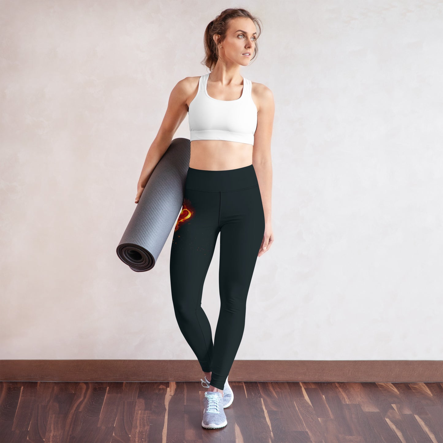 GymWidowz Yoga Leggings - Burning Heart