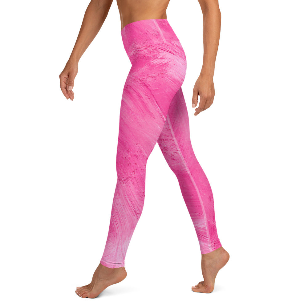 GymWidowz Yoga Leggings - Painted pink