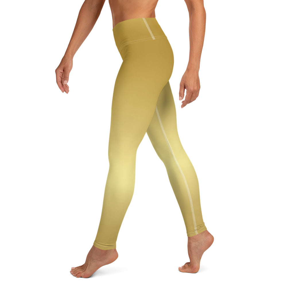 GymWidowz Yoga Leggings - Yellow Gradient
