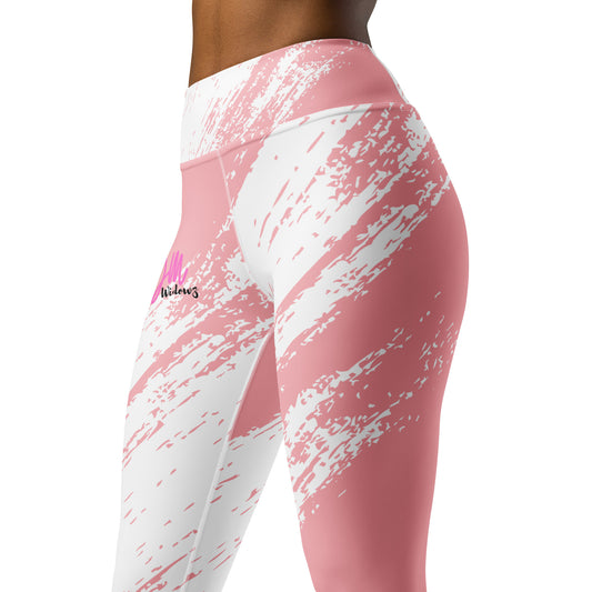 GymWidowz Yoga Leggings - Distressed Pink