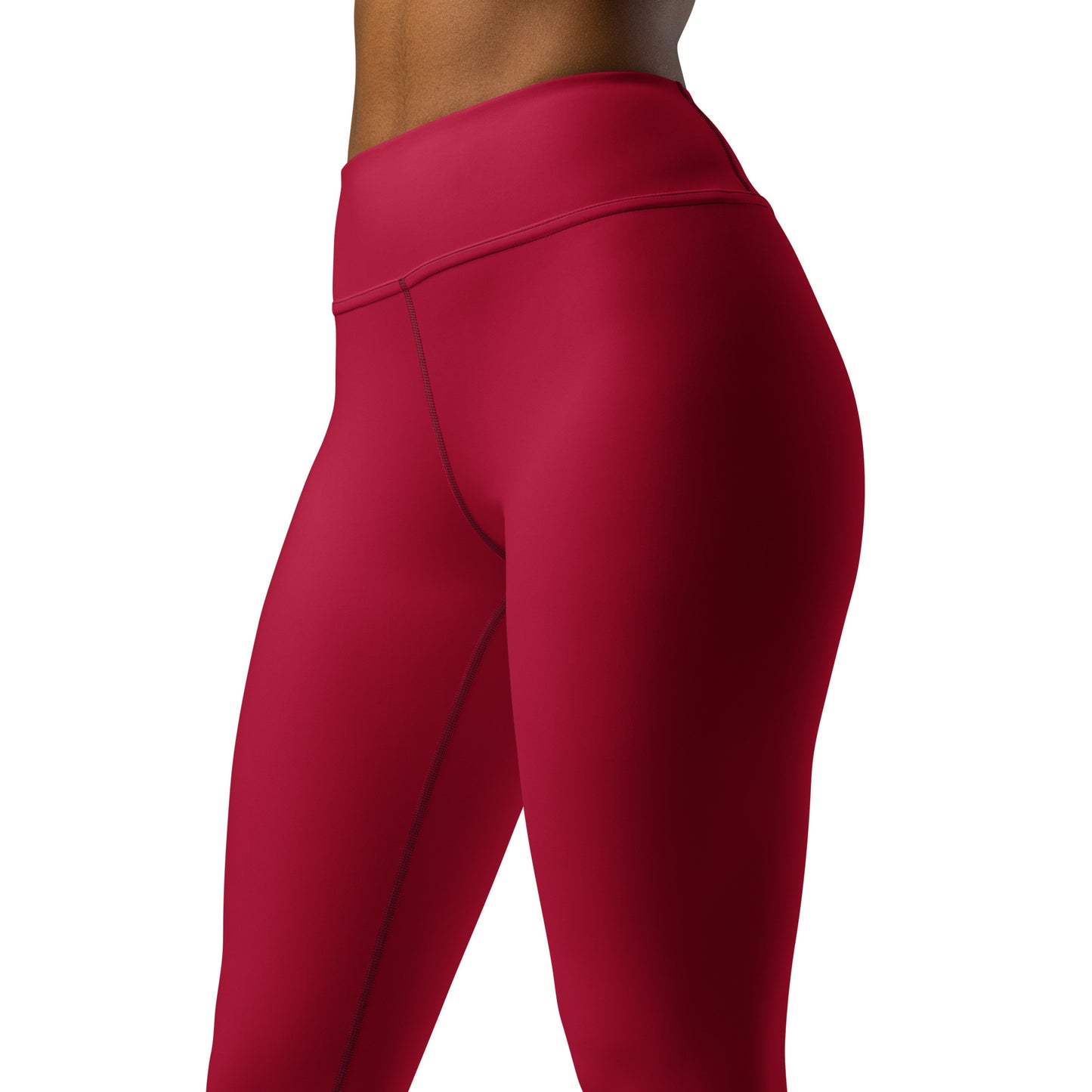 GymWidowz Yoga Leggings - Dark Red