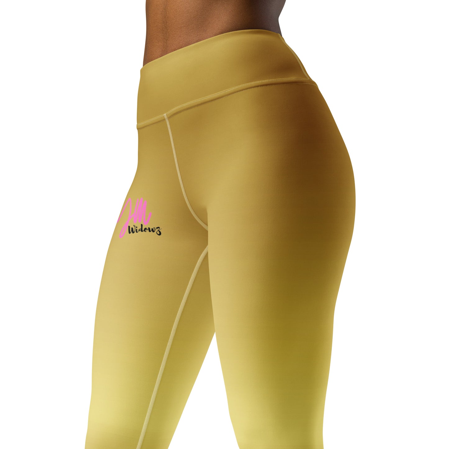 GymWidowz Yoga Leggings - Yellow Gradient
