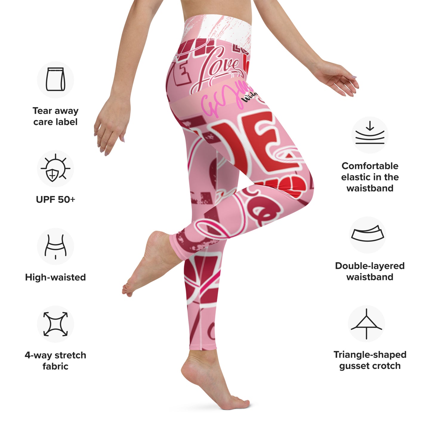 GymWidowz Yoga Leggings - Love Collection