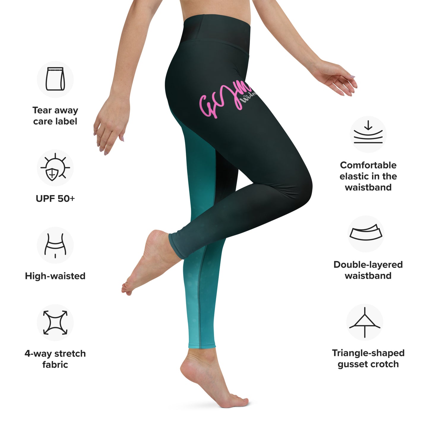 GymWidowz Yoga Leggings - Deep Sea