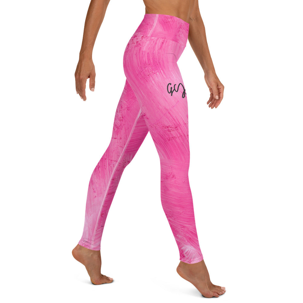 GymWidowz Yoga Leggings - Painted pink