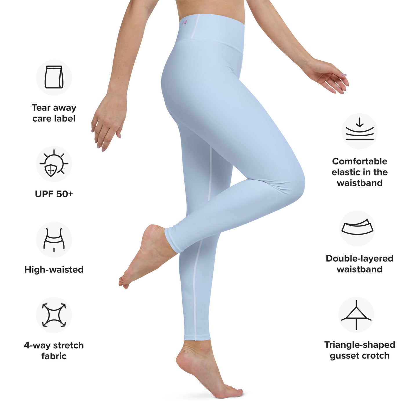 GymWidowz Yoga Leggings - Light Blue