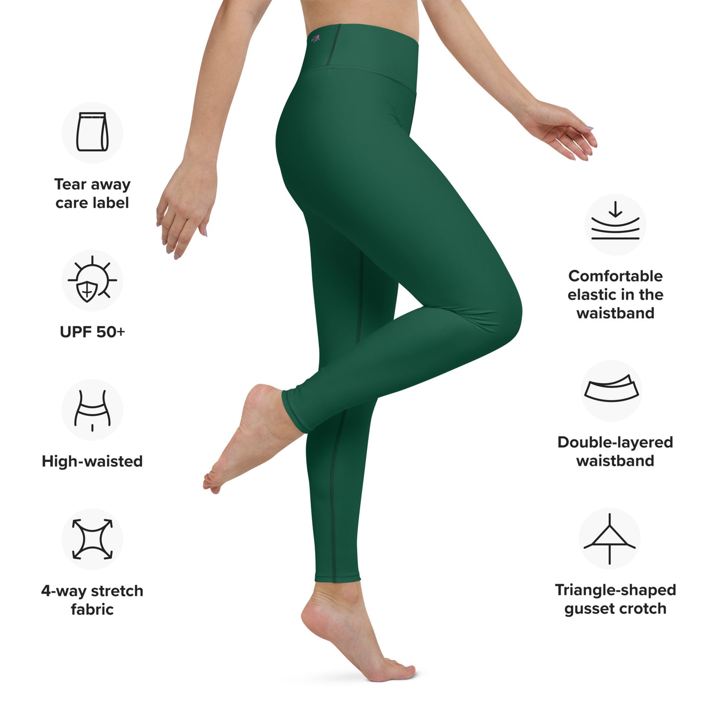 GymWidowz Yoga Leggings - Dark Green