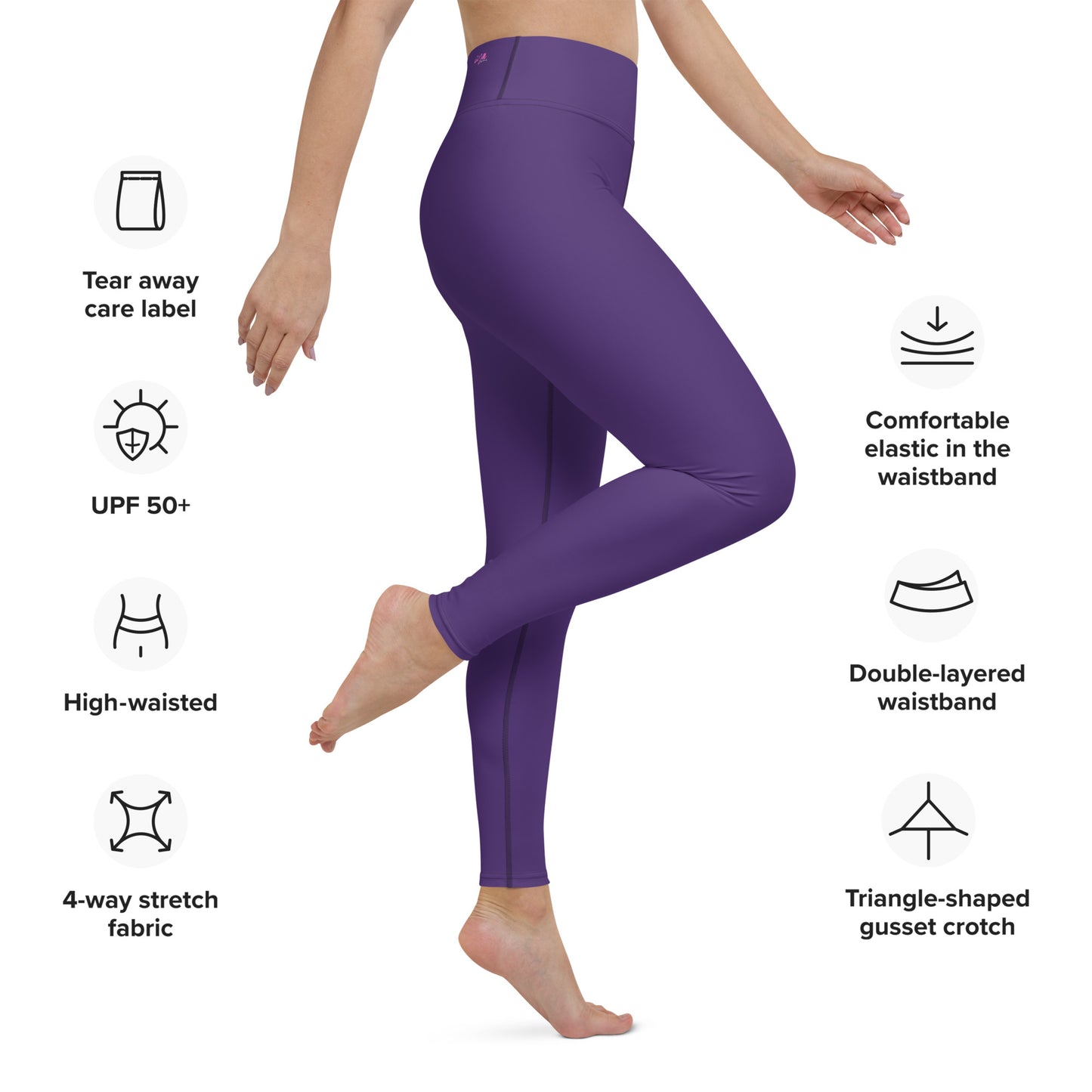 GymWidowz Yoga Leggings - Dark Purple