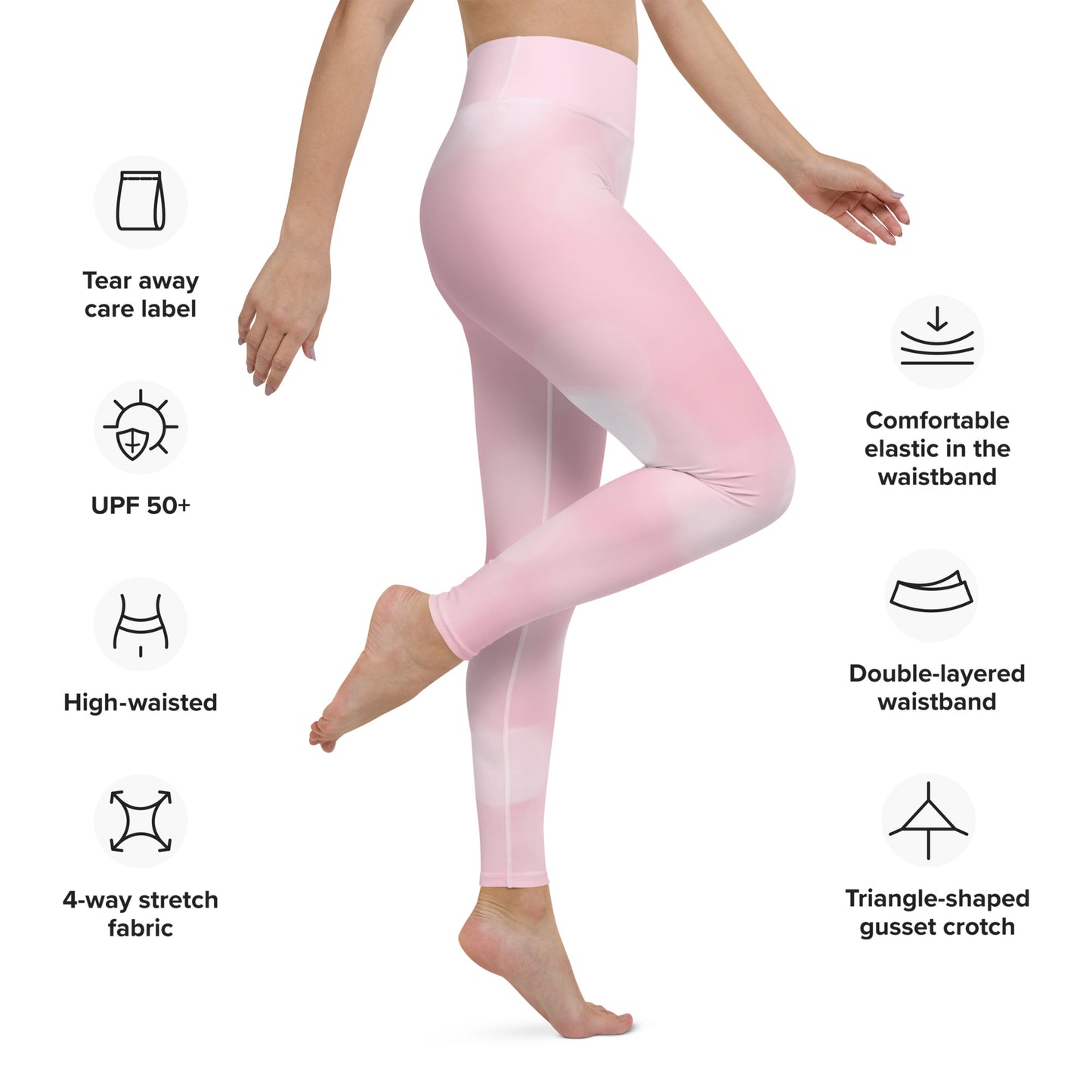 GymWidowz Yoga Leggings - Pink Sparkle