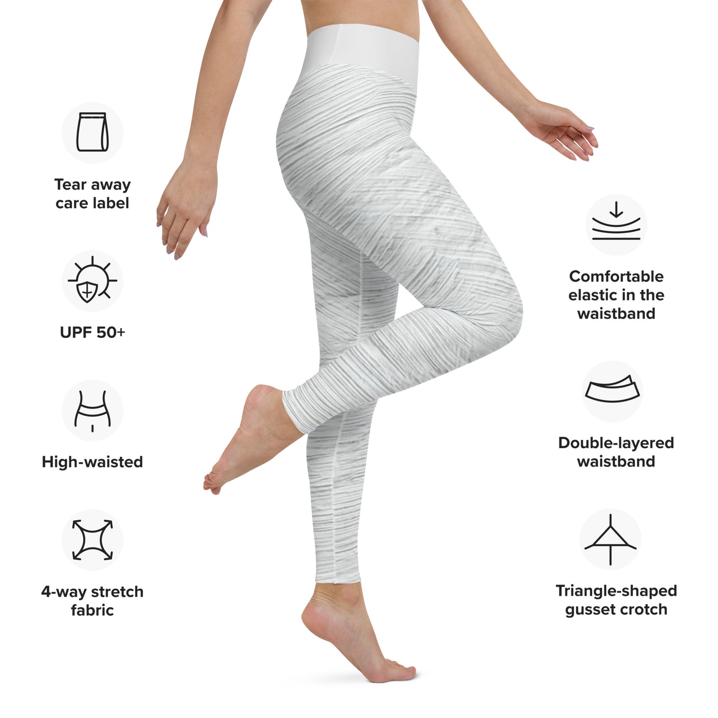 GymWidowz Yoga Leggings - Brushstrokes