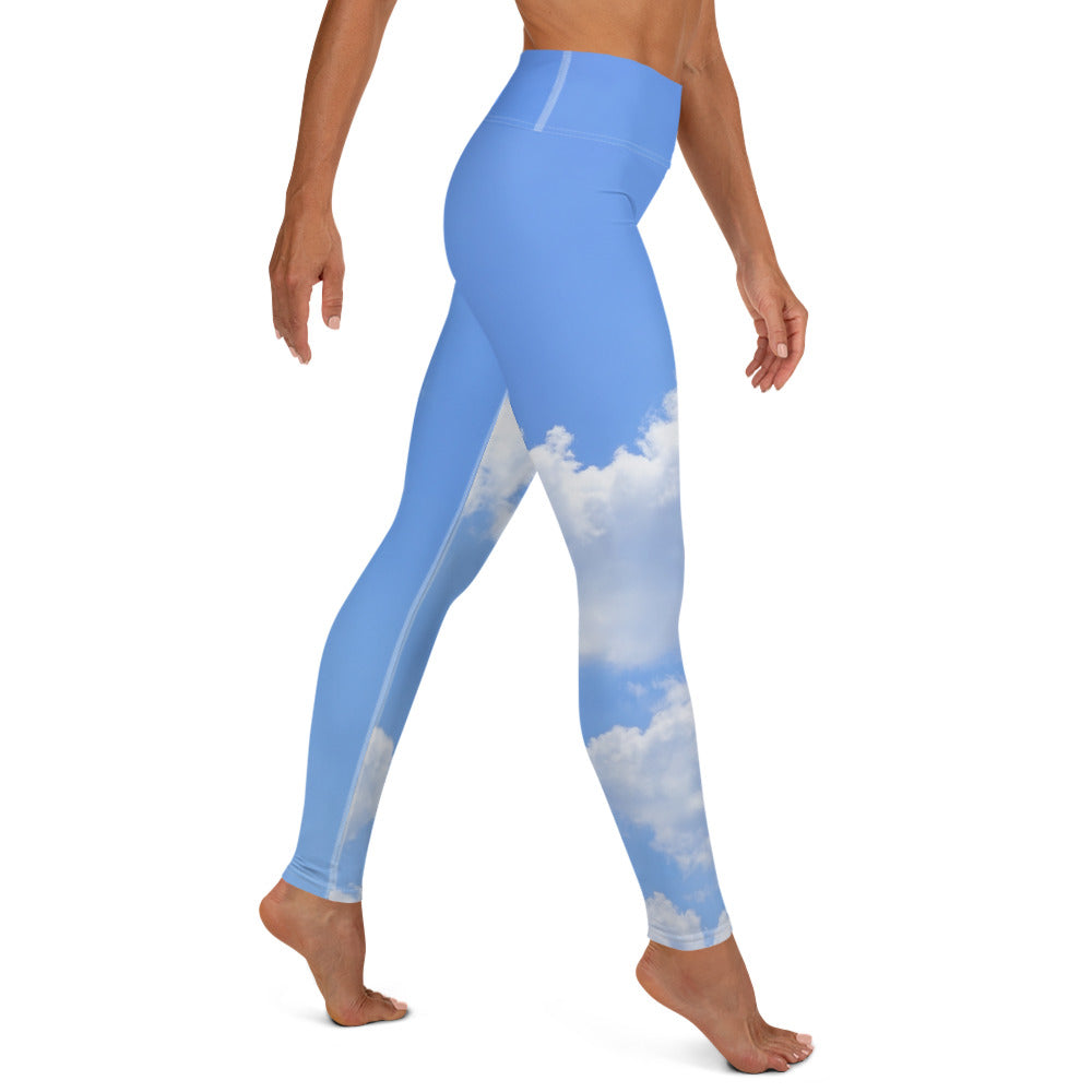 GymWidowz Yoga Leggings - Cloudy Sky