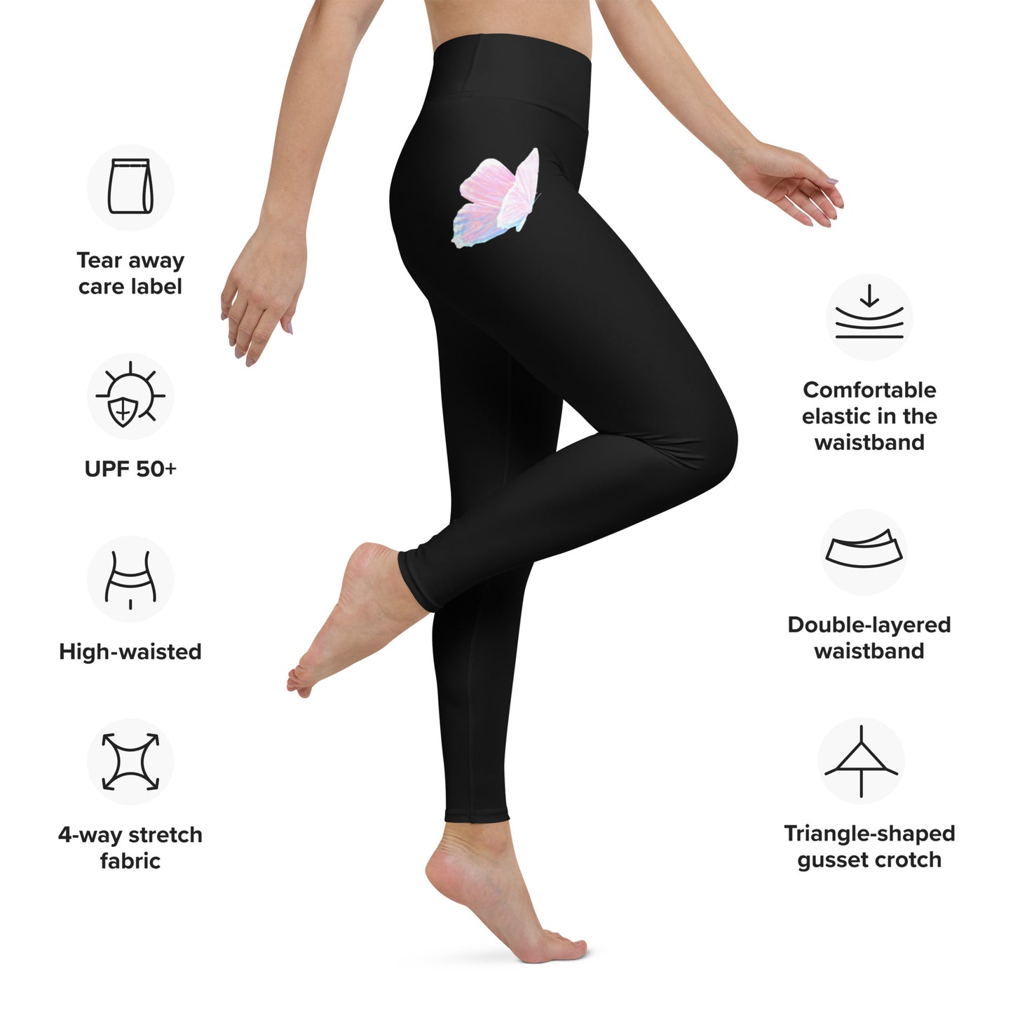 GymWidowz Yoga Leggings - Butterfly