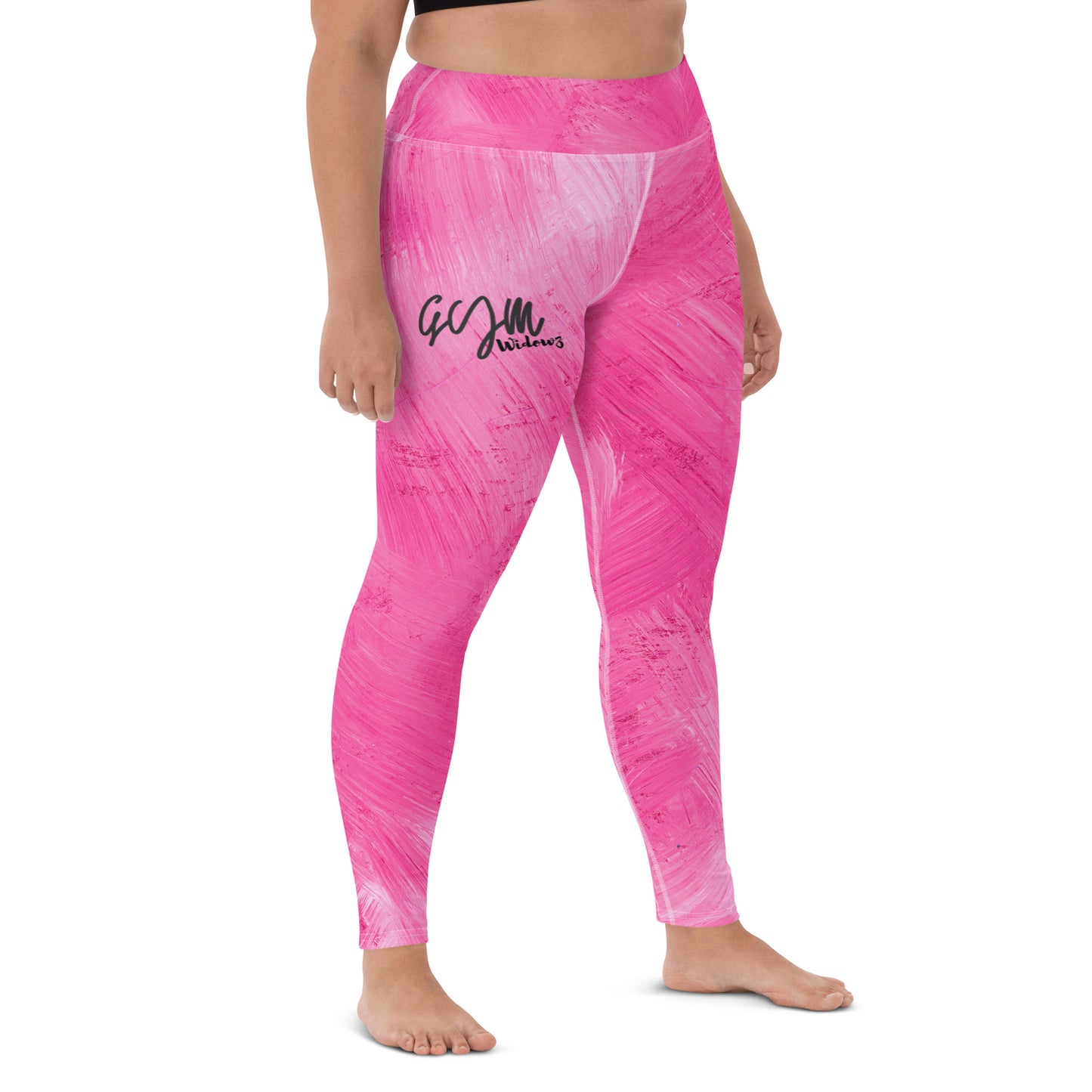 GymWidowz Yoga Leggings - Painted pink