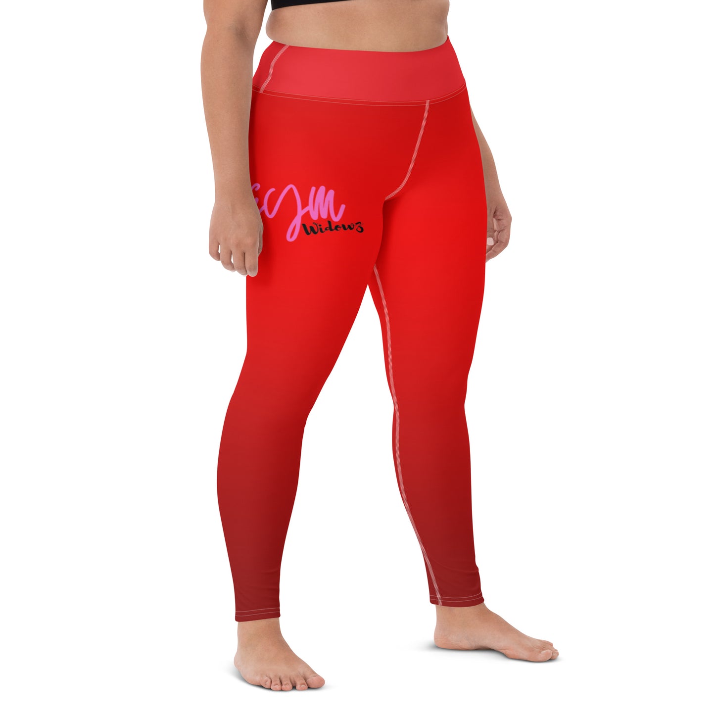 GymWidowz Yoga Leggings - Red Gradient